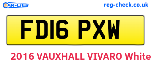 FD16PXW are the vehicle registration plates.