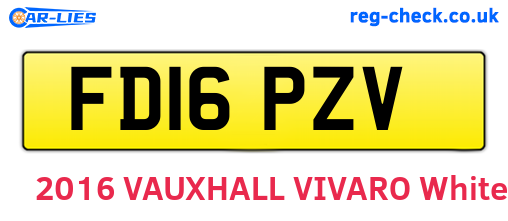 FD16PZV are the vehicle registration plates.