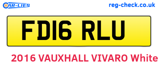 FD16RLU are the vehicle registration plates.