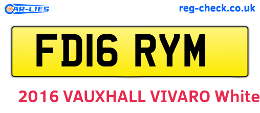 FD16RYM are the vehicle registration plates.