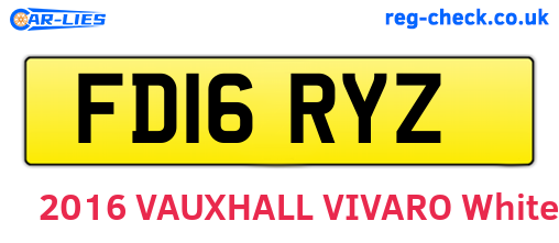 FD16RYZ are the vehicle registration plates.