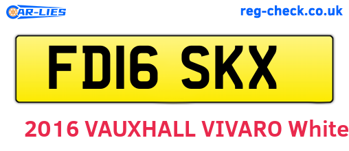 FD16SKX are the vehicle registration plates.