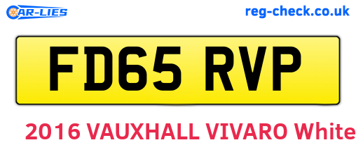 FD65RVP are the vehicle registration plates.