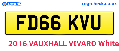 FD66KVU are the vehicle registration plates.