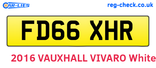 FD66XHR are the vehicle registration plates.