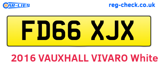 FD66XJX are the vehicle registration plates.