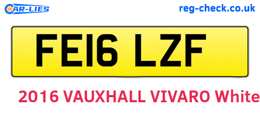FE16LZF are the vehicle registration plates.