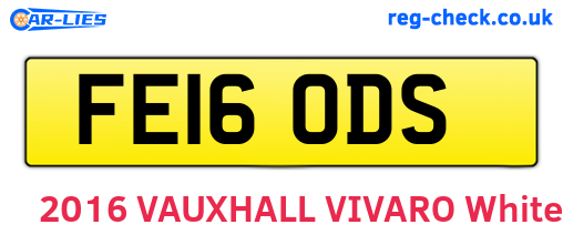 FE16ODS are the vehicle registration plates.