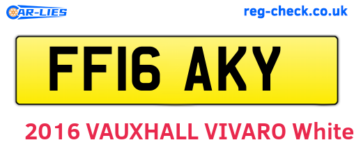 FF16AKY are the vehicle registration plates.