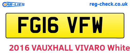 FG16VFW are the vehicle registration plates.