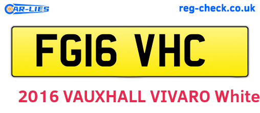 FG16VHC are the vehicle registration plates.