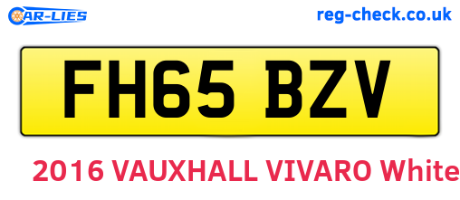 FH65BZV are the vehicle registration plates.