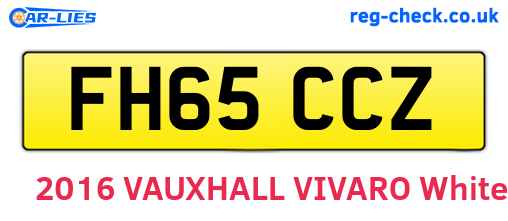 FH65CCZ are the vehicle registration plates.