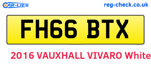 FH66BTX are the vehicle registration plates.