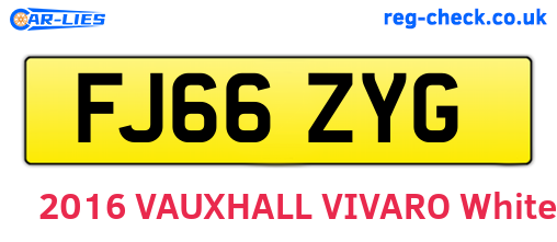 FJ66ZYG are the vehicle registration plates.
