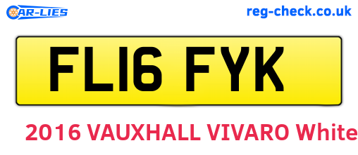 FL16FYK are the vehicle registration plates.