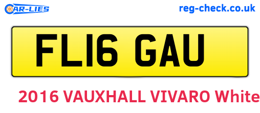 FL16GAU are the vehicle registration plates.
