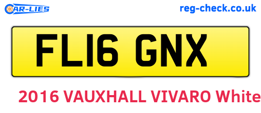 FL16GNX are the vehicle registration plates.