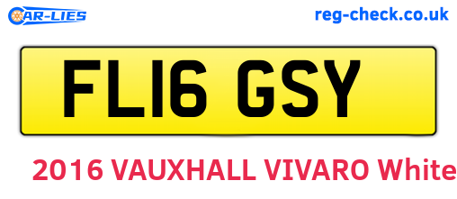 FL16GSY are the vehicle registration plates.