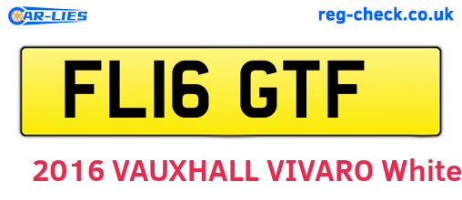 FL16GTF are the vehicle registration plates.