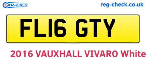 FL16GTY are the vehicle registration plates.
