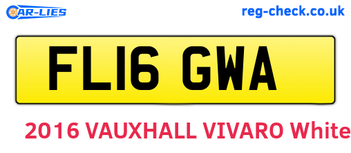 FL16GWA are the vehicle registration plates.