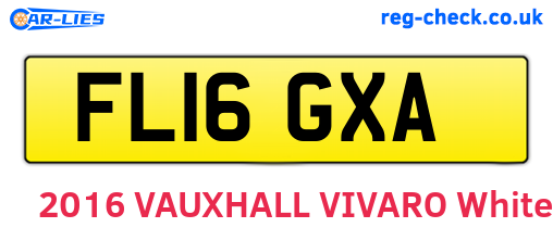 FL16GXA are the vehicle registration plates.