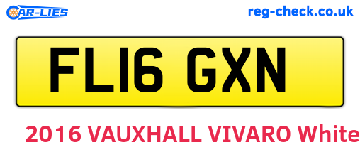 FL16GXN are the vehicle registration plates.