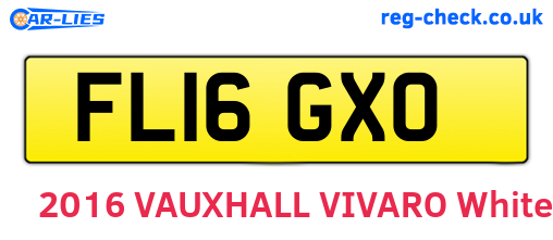 FL16GXO are the vehicle registration plates.