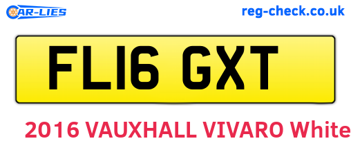 FL16GXT are the vehicle registration plates.