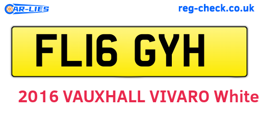 FL16GYH are the vehicle registration plates.