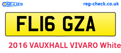 FL16GZA are the vehicle registration plates.