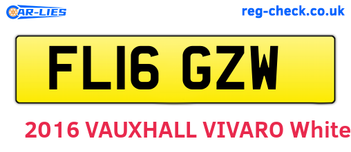 FL16GZW are the vehicle registration plates.
