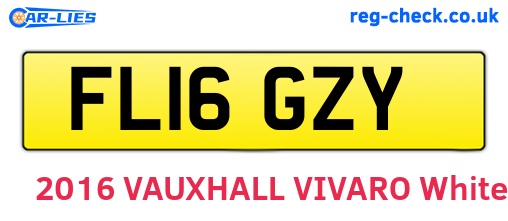 FL16GZY are the vehicle registration plates.