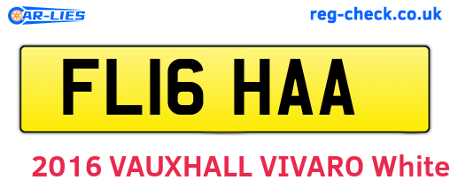 FL16HAA are the vehicle registration plates.