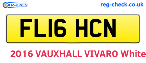 FL16HCN are the vehicle registration plates.