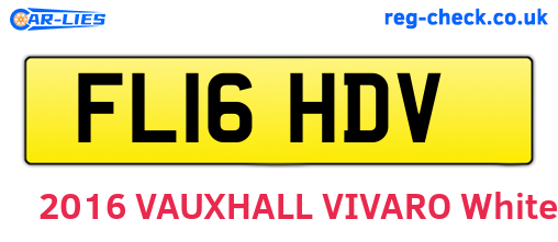 FL16HDV are the vehicle registration plates.