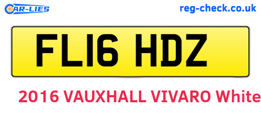 FL16HDZ are the vehicle registration plates.