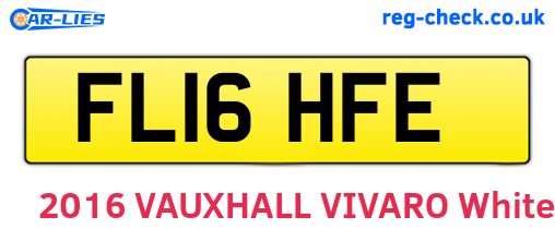 FL16HFE are the vehicle registration plates.
