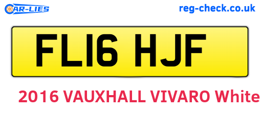 FL16HJF are the vehicle registration plates.