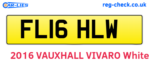FL16HLW are the vehicle registration plates.