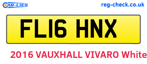 FL16HNX are the vehicle registration plates.