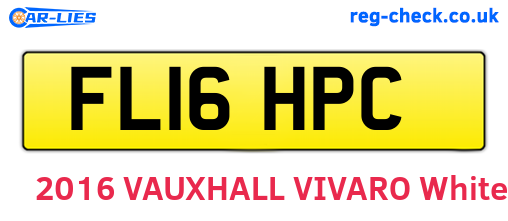 FL16HPC are the vehicle registration plates.