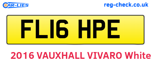 FL16HPE are the vehicle registration plates.