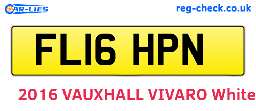 FL16HPN are the vehicle registration plates.