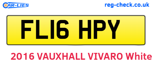 FL16HPY are the vehicle registration plates.