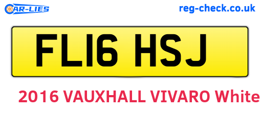 FL16HSJ are the vehicle registration plates.