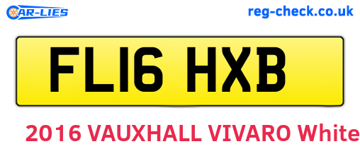 FL16HXB are the vehicle registration plates.