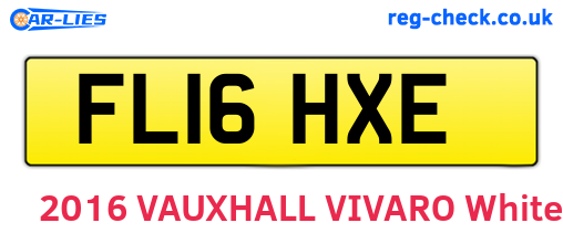 FL16HXE are the vehicle registration plates.