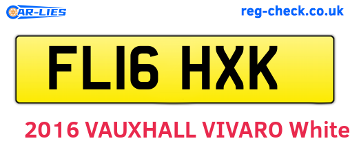 FL16HXK are the vehicle registration plates.